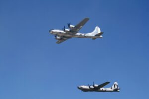 Two B-29 Superfortress in flight