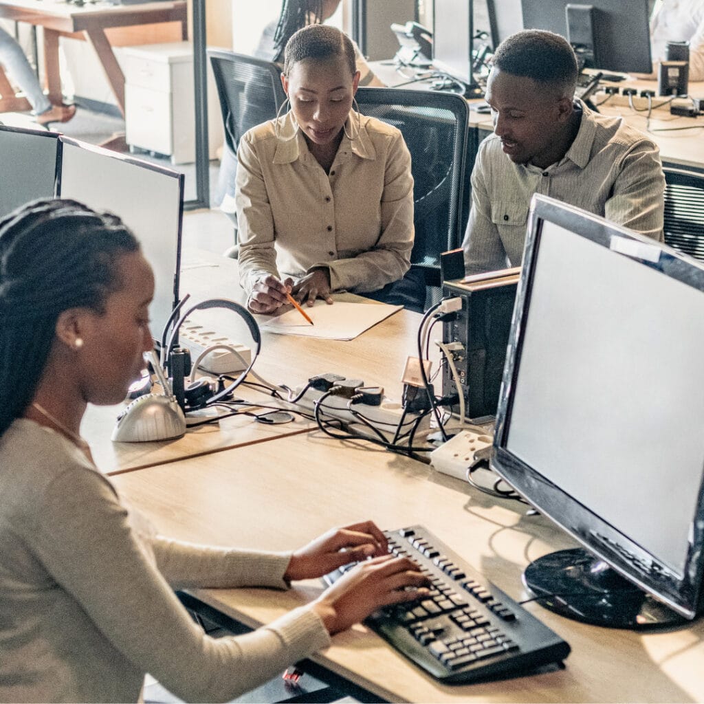 People working in an office