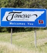 Sign welcoming you to Tennessee