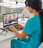 A locum tenens provider provides telehealth services to a patient over the internet