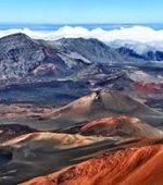 A view of volcanos in Hawaii