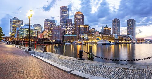 A view of Boston's skyline in Massachusetts