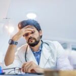 stressed healthcare provider